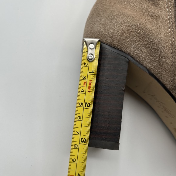 Lord & Taylor 424 Fifth Tall Suede Knee Boots,Women's SZ: 6 M,Beige,Cuff/Uncuff - Picture 15 of 16